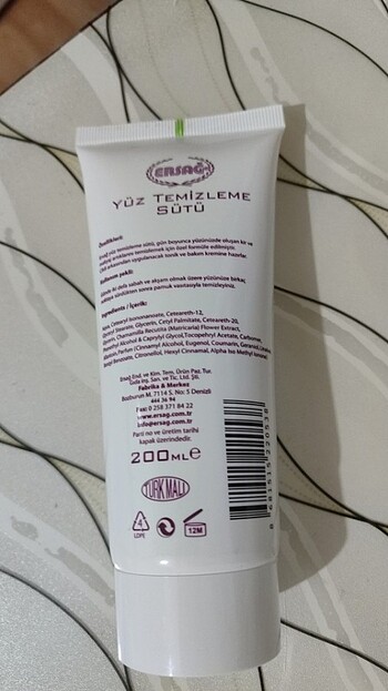 Ersağl yüz temizleme sütü - Görsel 2