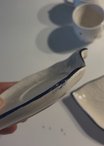 Beyaz Çiçek Desenli 2'li Fincan ve Tabak Seti - Görsel 7