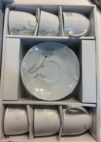 Nuans Porselen 6 Kişilik Beyaz Fincan Takımı - Görsel 5