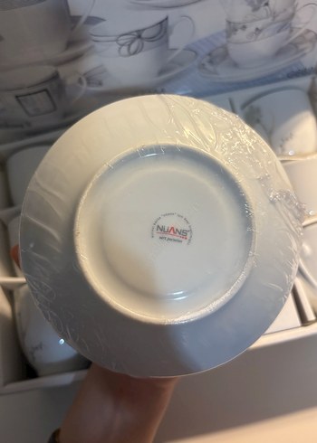 Nuans Porselen 6 Kişilik Beyaz Fincan Takımı - Görsel 4