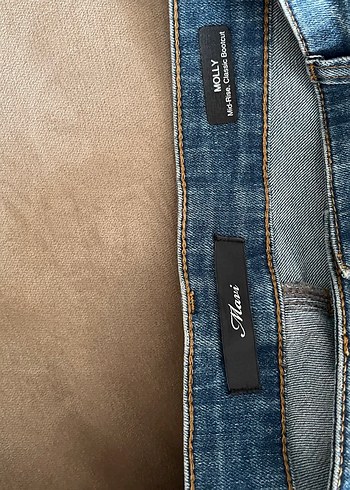 Mavi Jeans Düğmeli Mavi Kadın Denim Pantolon