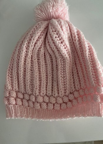 Pembe Triko Kız çocuk bere - Görsel 3