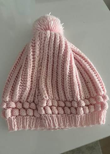 Pembe Triko Kız çocuk bere - Görsel 2