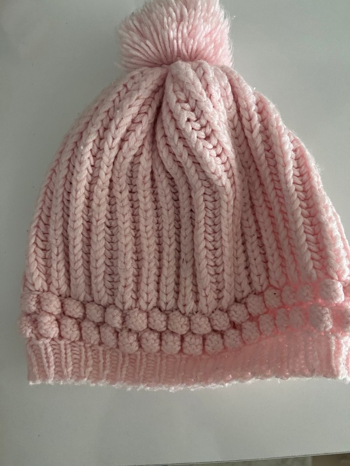 Pembe Triko Kız çocuk bere - Görsel 3