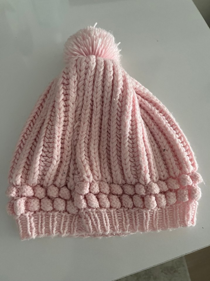 Pembe Triko Kız çocuk bere - Görsel 2