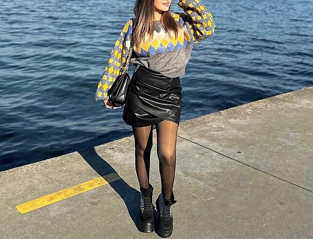 zara marka pul payetli kazak
