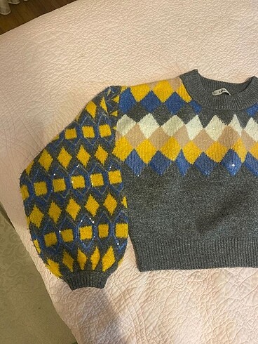 s Beden çeşitli Renk zara marka pul payetli kazak