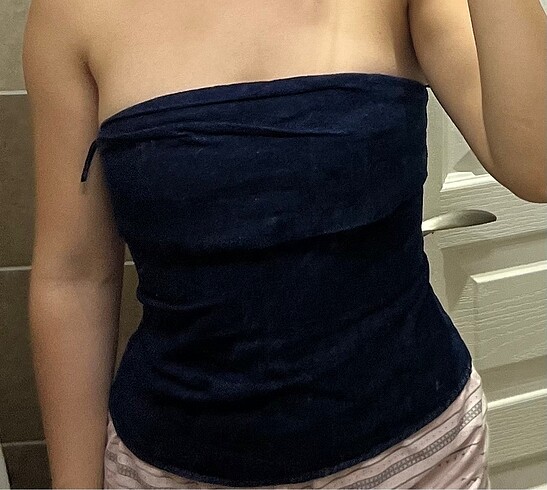 Zara denim korse büstiyer