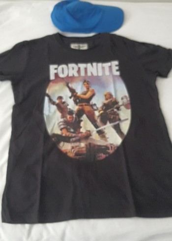 Fortnite Baskılı Siyah Erkek Tişört
