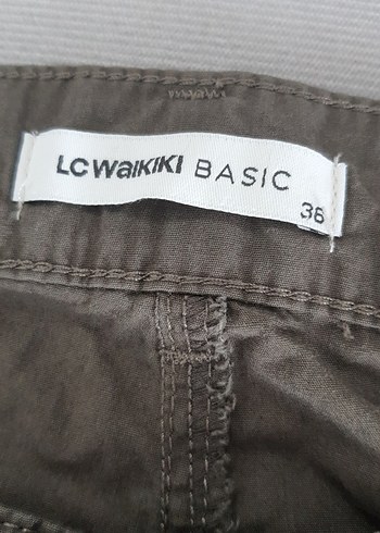 36 Beden gri Renk LCW haki yeşili Erkek Keten Şort 36 beden 2XXL