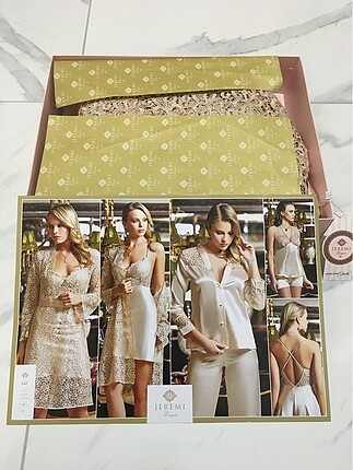Jeremi Lingerie İpek Saten Dantelli 6?lı Set