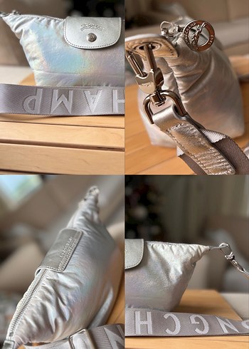 Longchamp le pliage futuristic hologram omuz çantası - Görsel 7