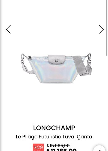 Longchamp le pliage futuristic hologram omuz çantası - Görsel 9