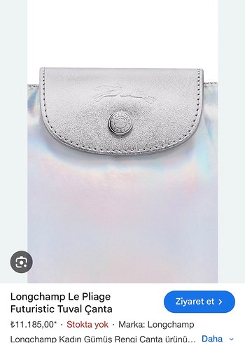 Longchamp le pliage futuristic hologram omuz çantası - Görsel 8