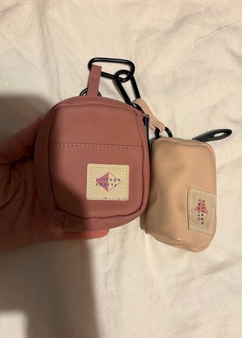 Zara Pembe Fermuarlı bozuk para çantaları/ çanta süsü charm - Görsel 3