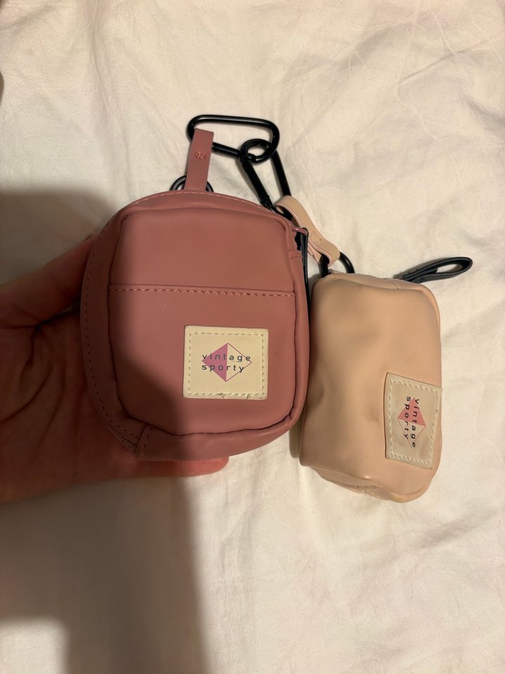 Zara Pembe Fermuarlı bozuk para çantaları/ çanta süsü charm - Görsel 3