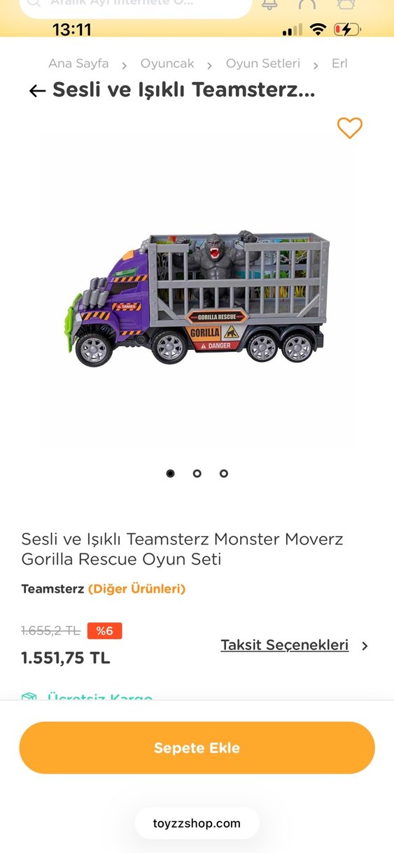 Teamsterz gorilla rescue ( pilli yürüyen tır ve hareketli goril) - Görsel 4