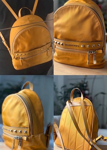 Michael Kors Sarı Deri Kadın Sırt Çantası - Görsel 10