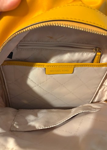 Michael Kors Sarı Deri Kadın Sırt Çantası - Görsel 9