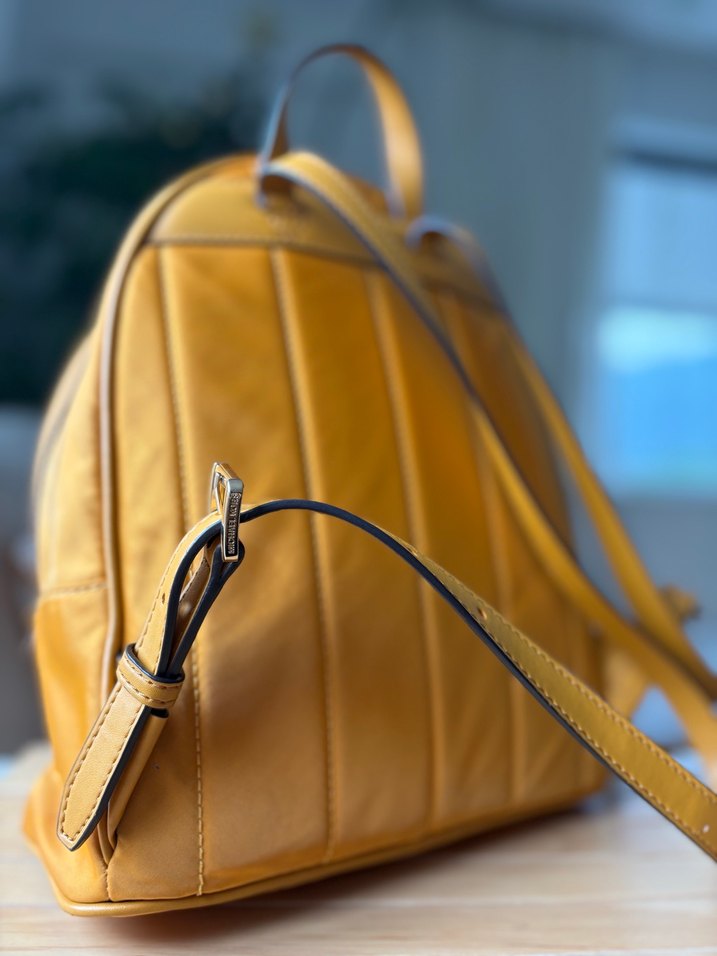 Michael Kors Sarı Deri Kadın Sırt Çantası - Görsel 5