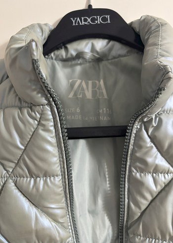 Buz mavisi Çocuk Fermuarlı Mont - Görsel 3