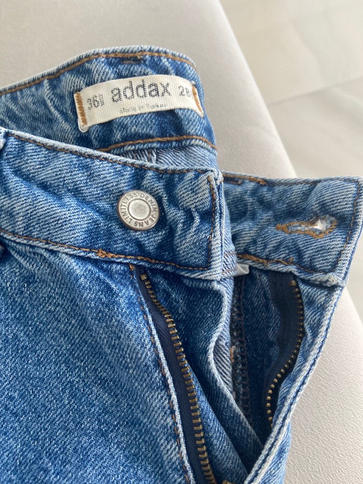 Mavi Bol Kesim Midi Denim Kadın Jean - Görsel 3