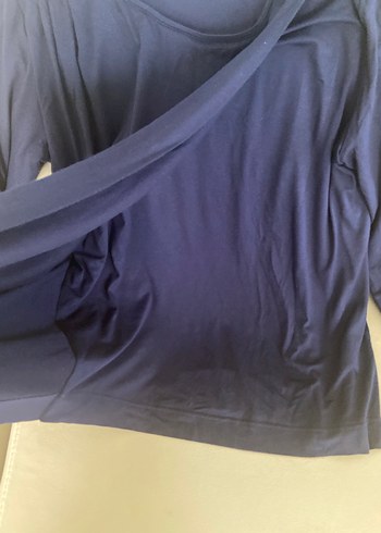 Lacivert Uzun Kollu bluz - Görsel 3