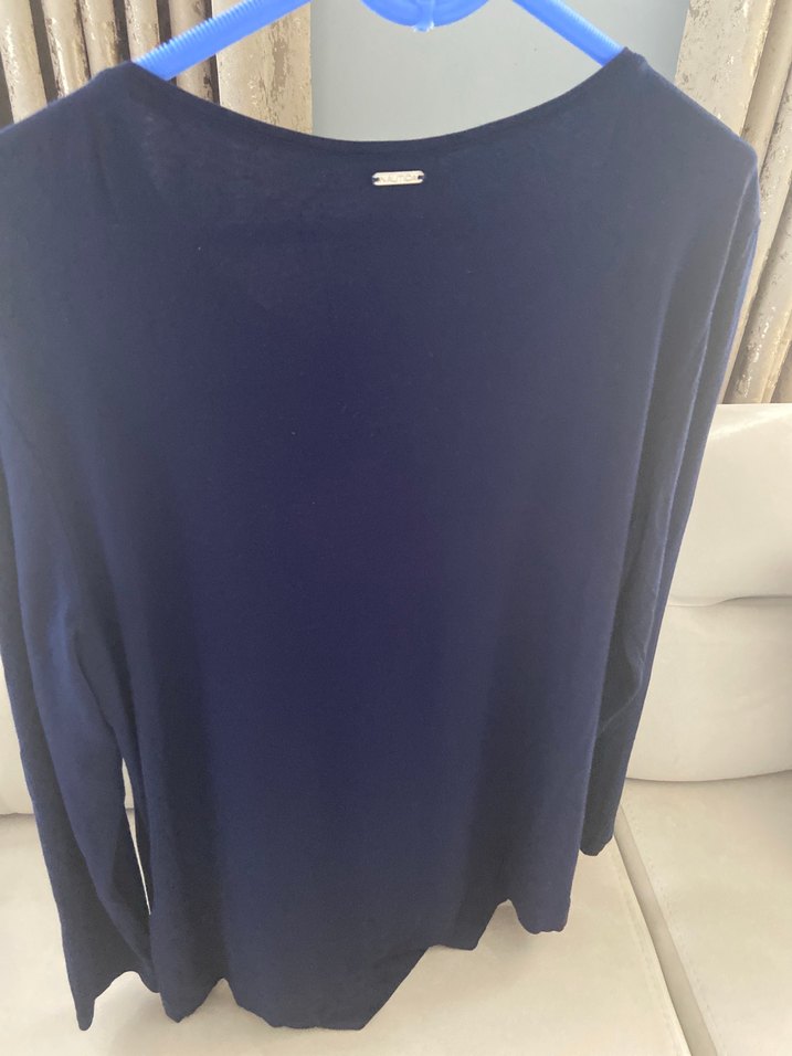 Lacivert Uzun Kollu bluz - Görsel 2