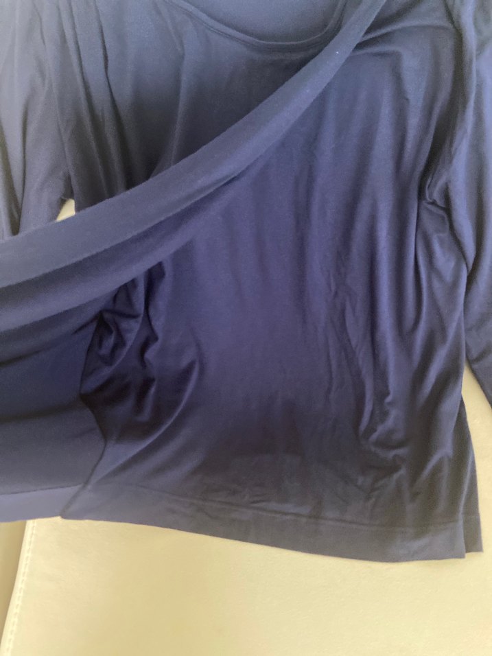 Lacivert Uzun Kollu bluz - Görsel 3