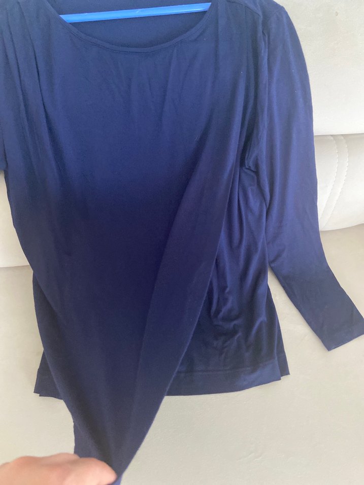 Lacivert Uzun Kollu bluz - Görsel 4