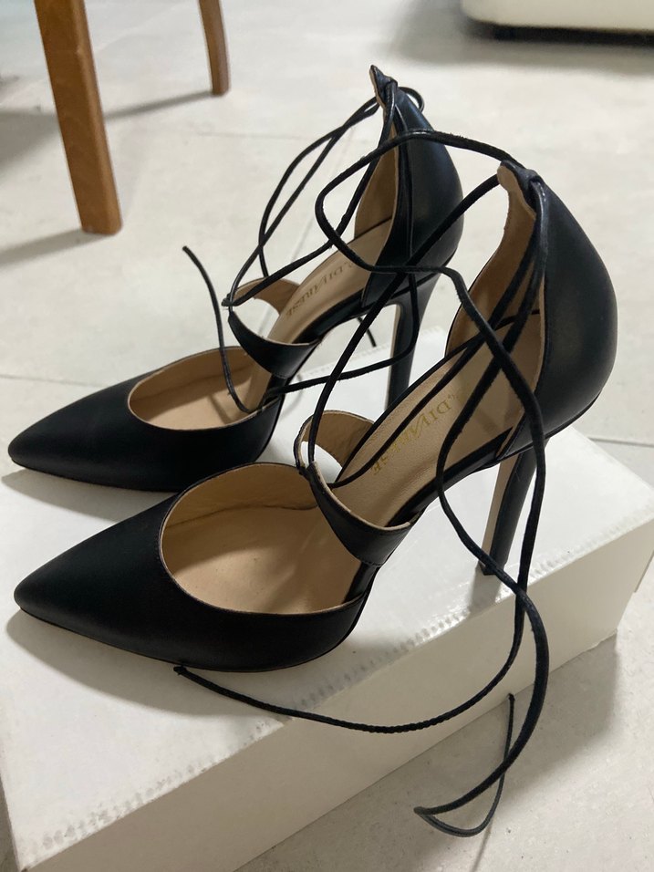 Klasik Siyah Stiletto Topuklu Kadın Ayakkabı - Görsel 4