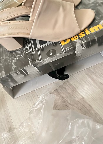Zara Bej Kadın Terlik Topuklu