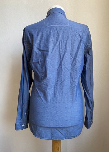 Mavi erkek gömlek - Görsel 4