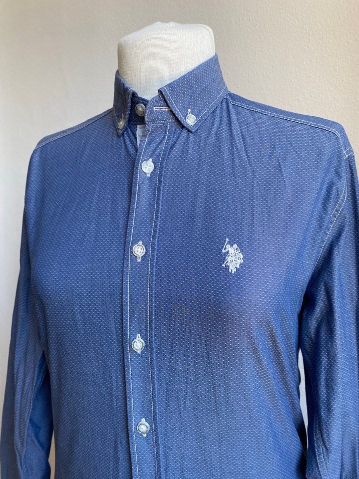 Mavi erkek gömlek - Görsel 2