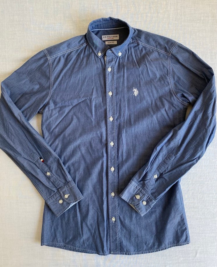 Mavi erkek gömlek - Görsel 5