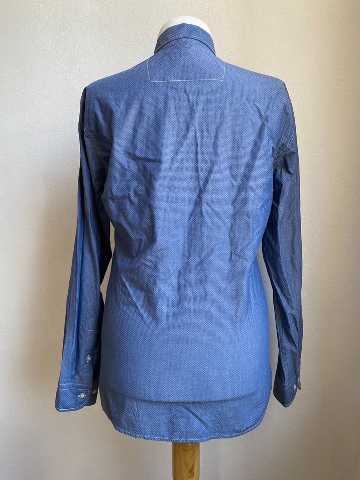 Mavi erkek gömlek - Görsel 4