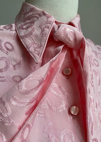 Y2K adil ışık pembe bluz - Görsel 3