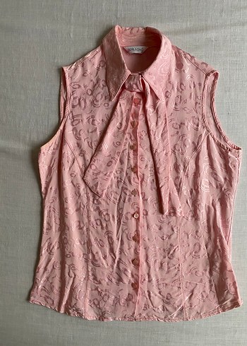 Y2K adil ışık pembe bluz - Görsel 7