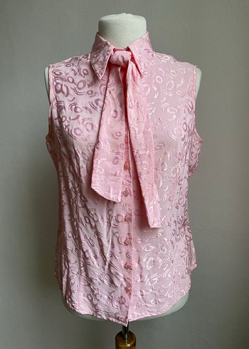 Y2K adil ışık pembe bluz - Görsel 4