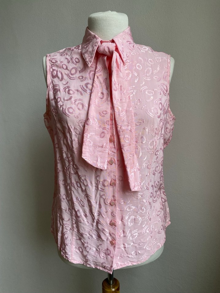 Y2K adil ışık pembe bluz - Görsel 4