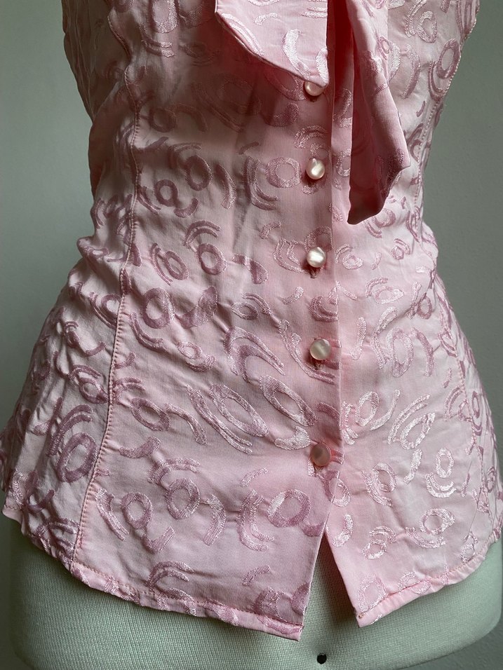 Y2K adil ışık pembe bluz - Görsel 5