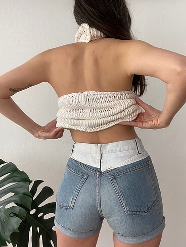 American Vintage Yüksek bel jean şort