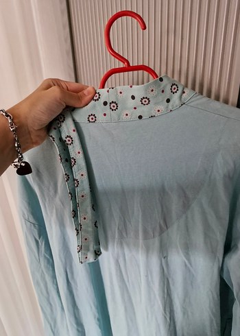 Uzun Mavi Bohem Kadın Sabahlık - Görsel 3