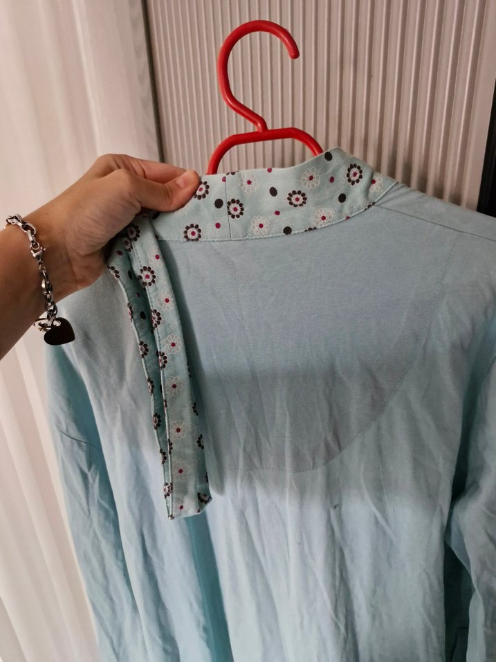 Uzun Mavi Bohem Kadın Sabahlık - Görsel 3