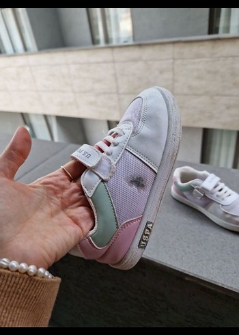 Kız Çocuk Beyaz Bağcıksız Spor Ayakkabı - Görsel 5