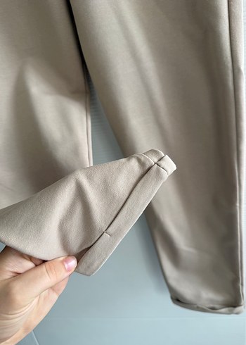 40 Beden Bej Kadın Midi Eşofman Pantolon