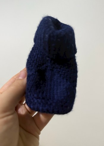 Erkek Bebek Lacivert Örgü Patik - Görsel 4