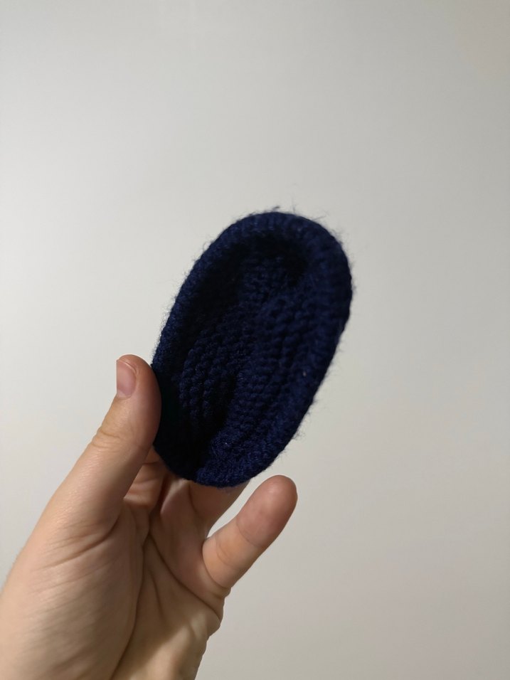 Erkek Bebek Lacivert Örgü Patik - Görsel 3