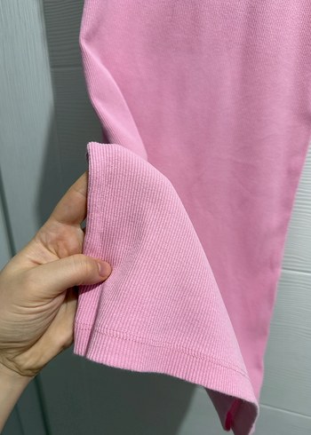 Pembe kadın midi elbise - Görsel 3