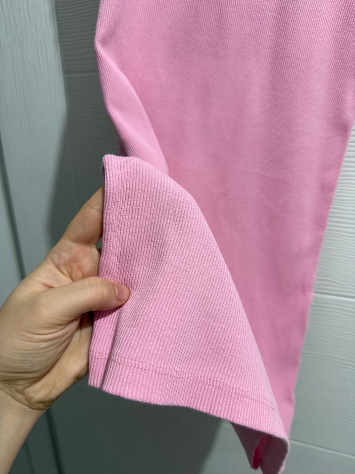 Pembe kadın midi elbise - Görsel 3